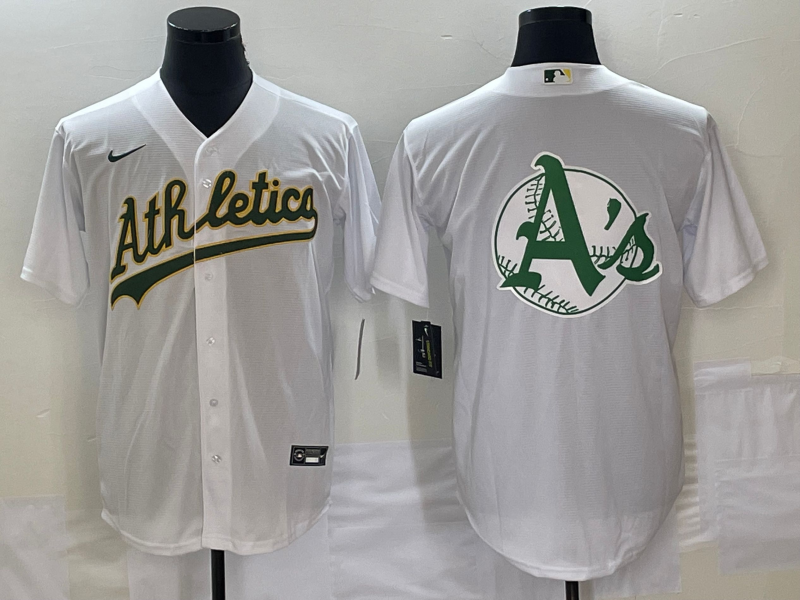 Men's Oakland Athletics White Home Replica Team Jerseys