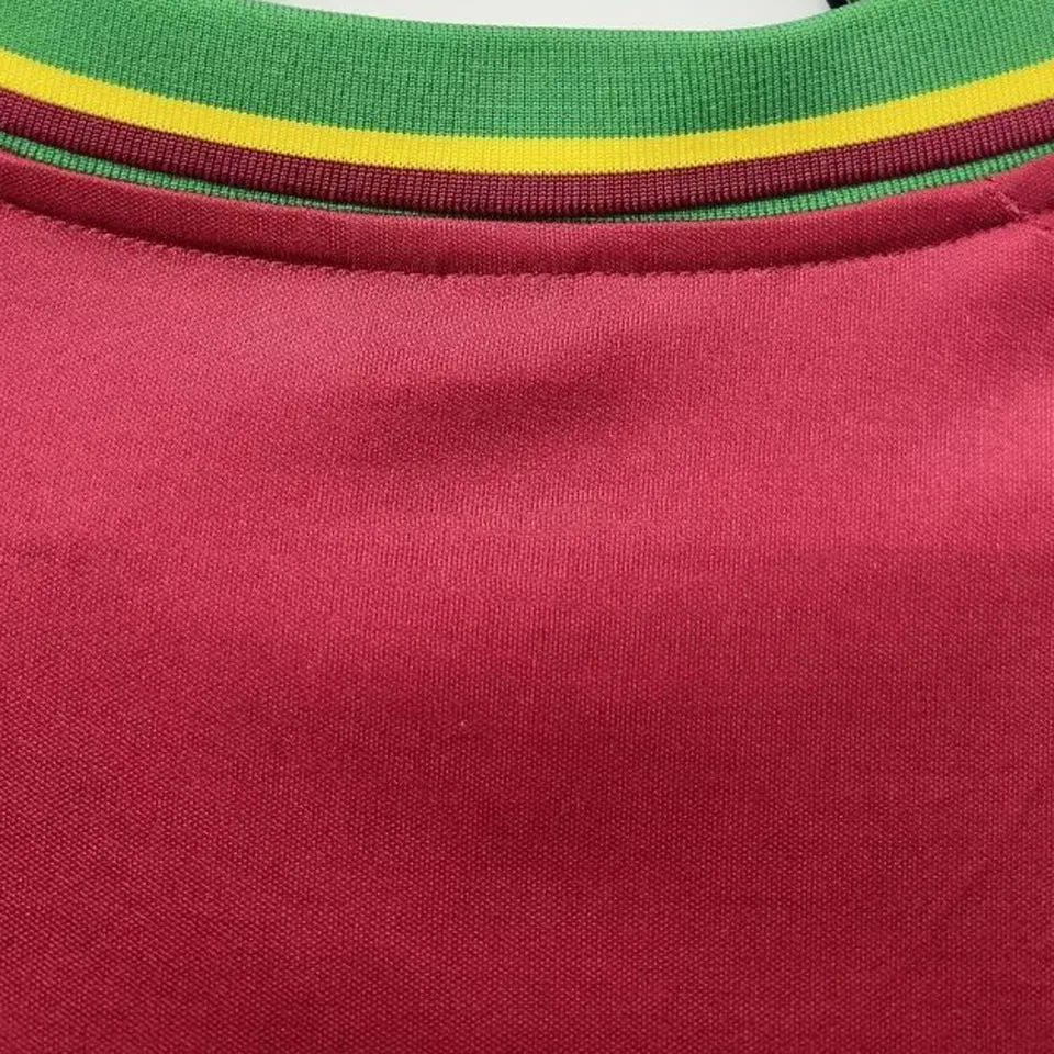 1998 Portugal Home Retro Soccer Jersey Detail 4