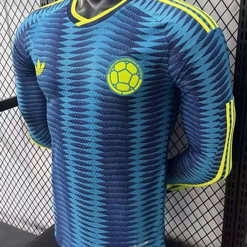 2026/27 Colombia Away Player Version Long Sleeve Soccer Jersey Detail 3