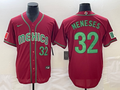 Men's 2023 World Baseball Classic #32 Joey Meneses Mexico Red Jerseys
