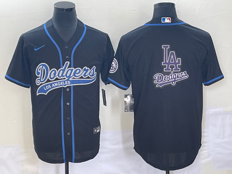 Men's Los Angeles Dodgers Black Team Jerseys Joint Edition
