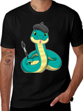 Artist Snake T-Shirt - Funny Cartoon Reptile Tee