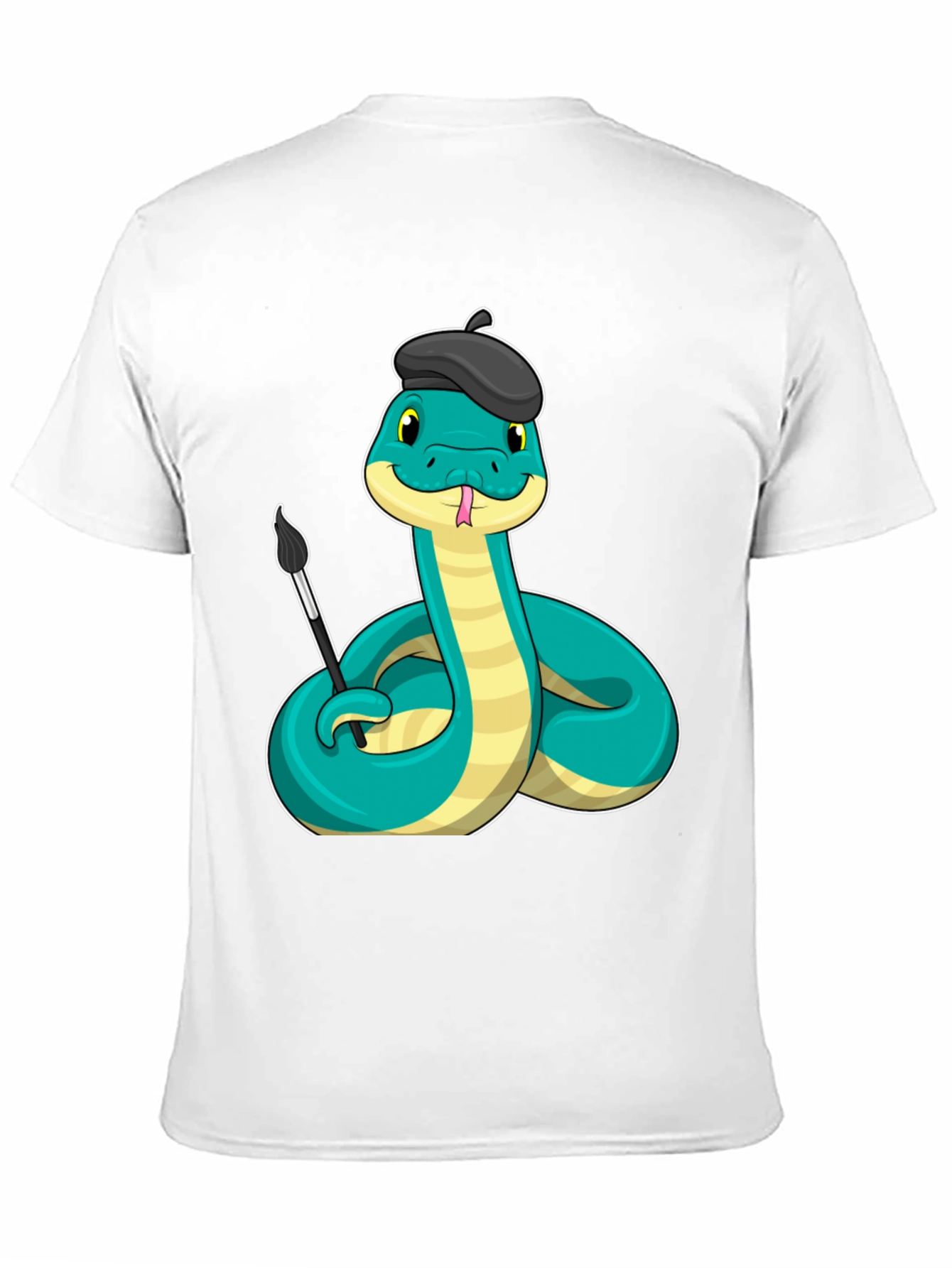 Artist Snake T-Shirt - Funny Cartoon Reptile Tee