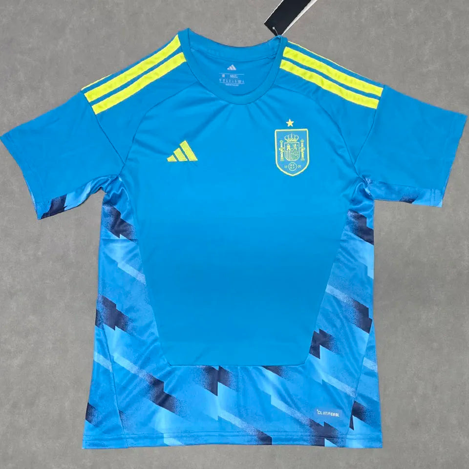 2026/27 Spain Goalkeeper Blue Fans Soccer Jersey Front