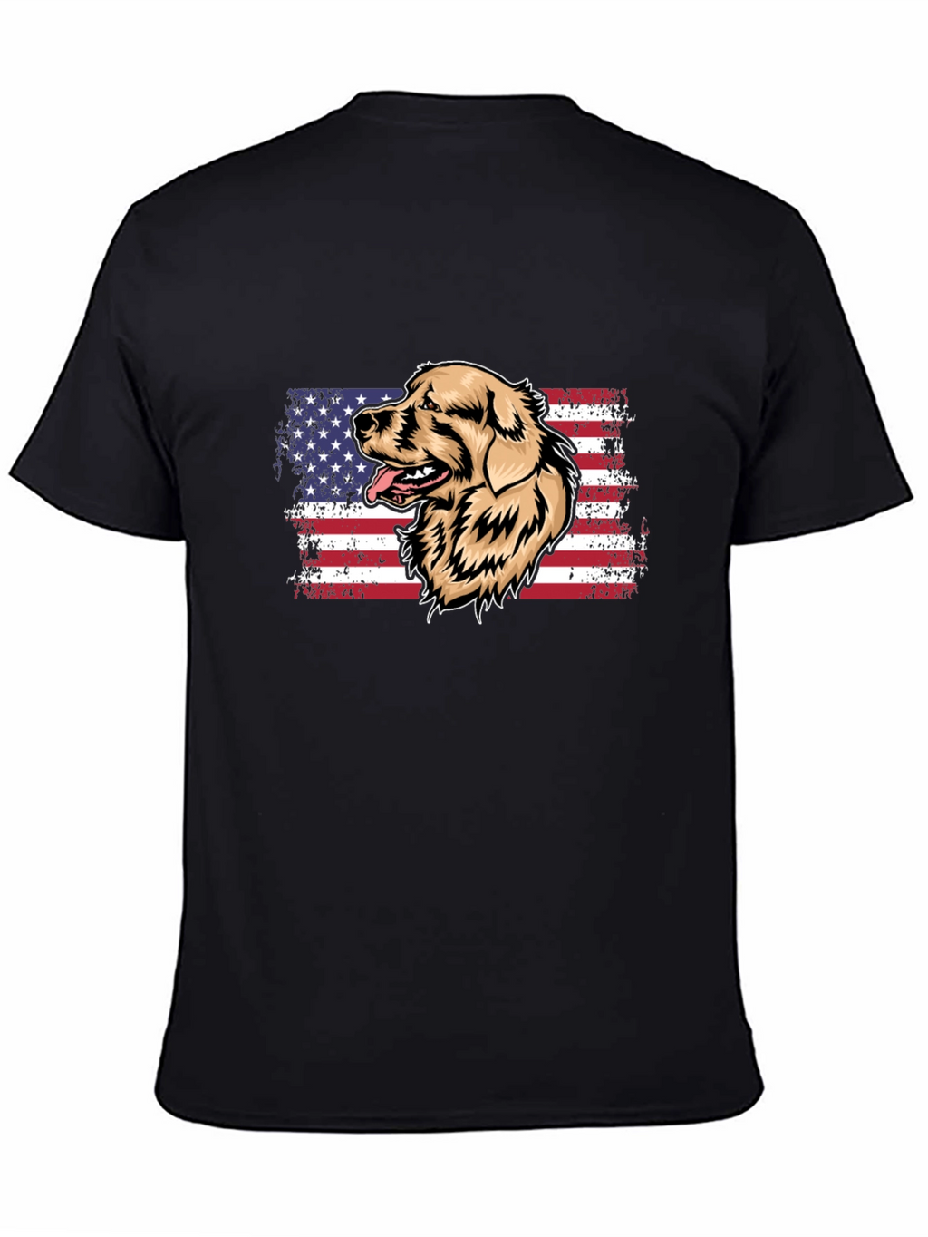 Golden Retriever USA Flag Mens T-Shirt