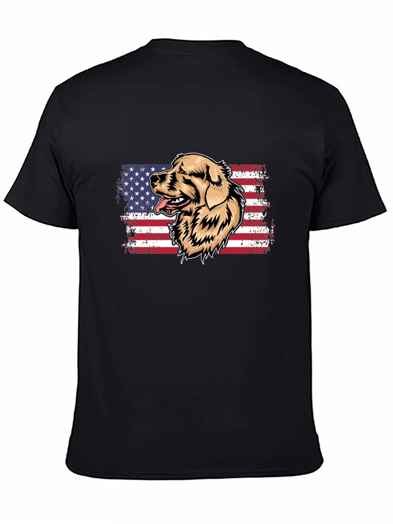 Golden Retriever USA Flag Mens T-Shirt
