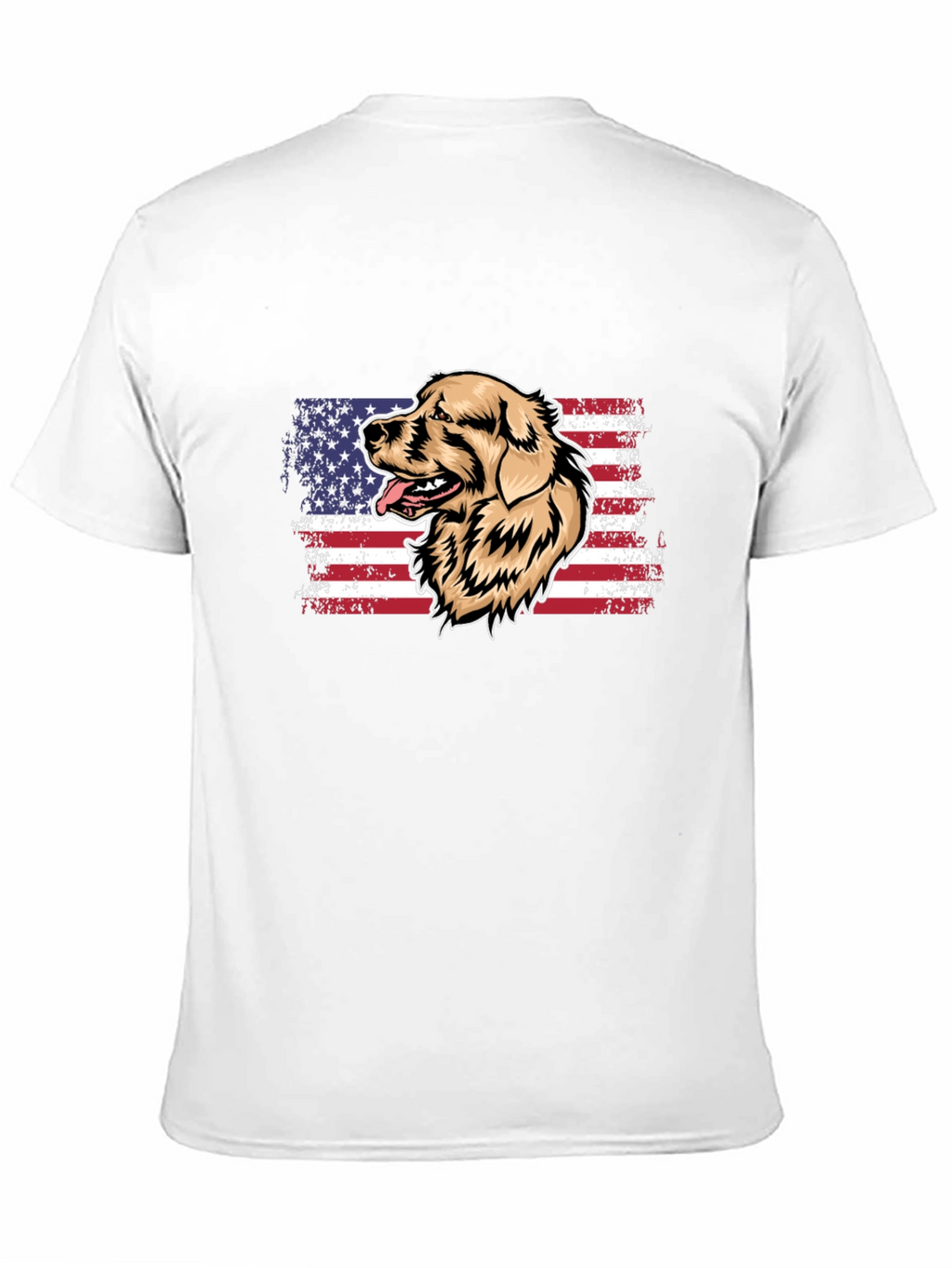 Golden Retriever USA Flag Mens T-Shirt