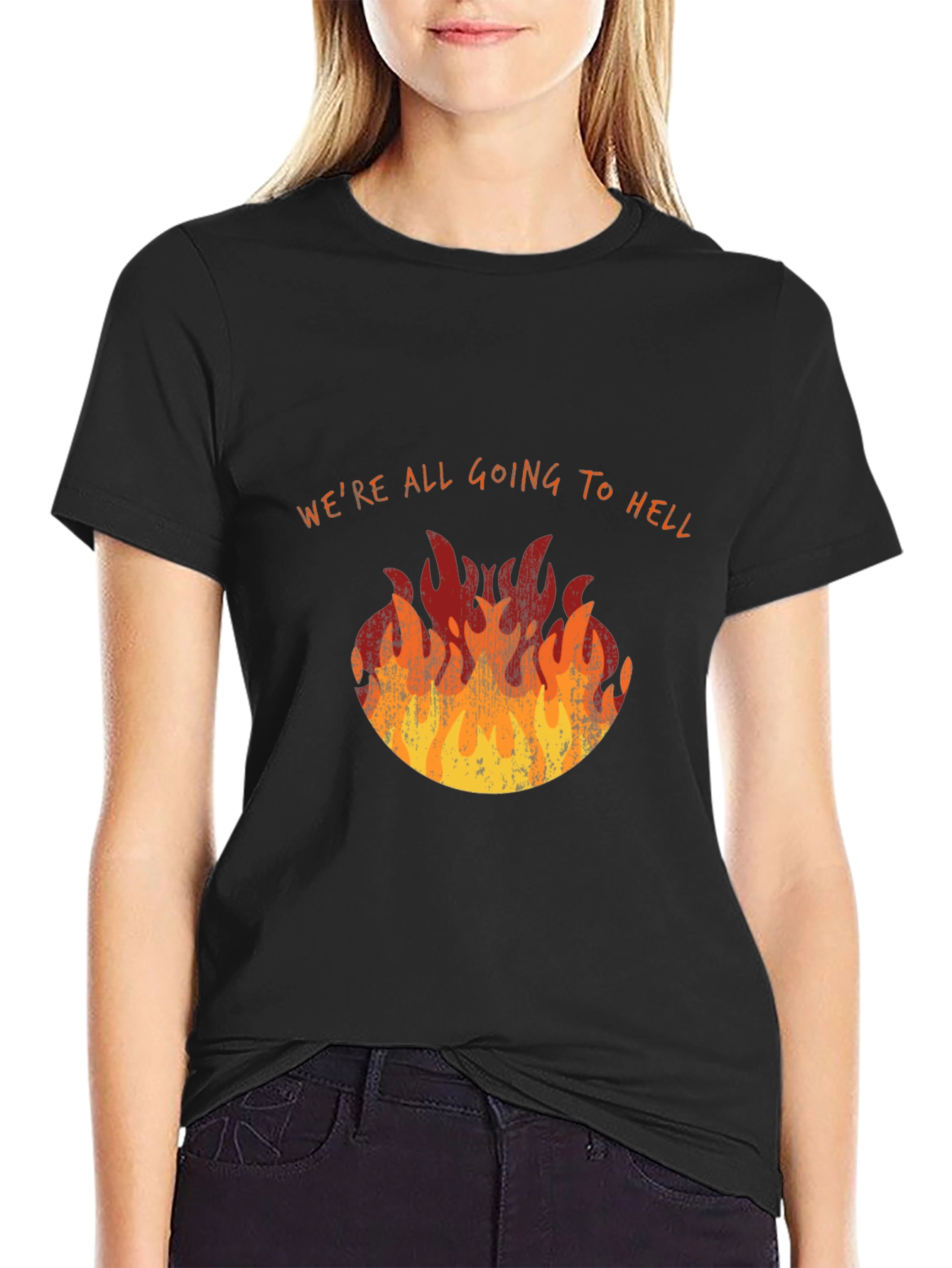 Were All Going To Hell Graphic Tee - Black T-Shirt