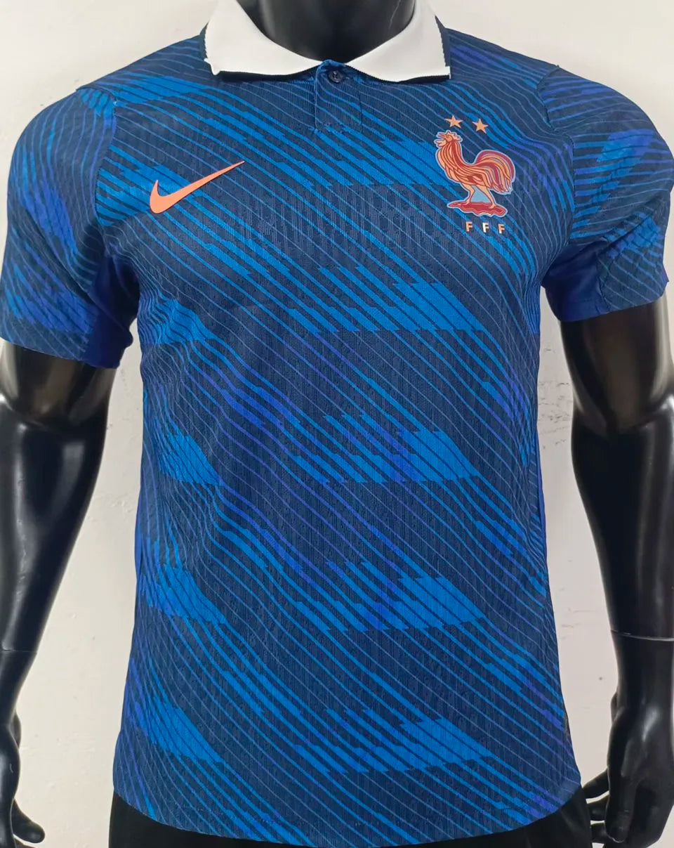 2026/27 France Home Blue Player Version Soccer Jersey Front