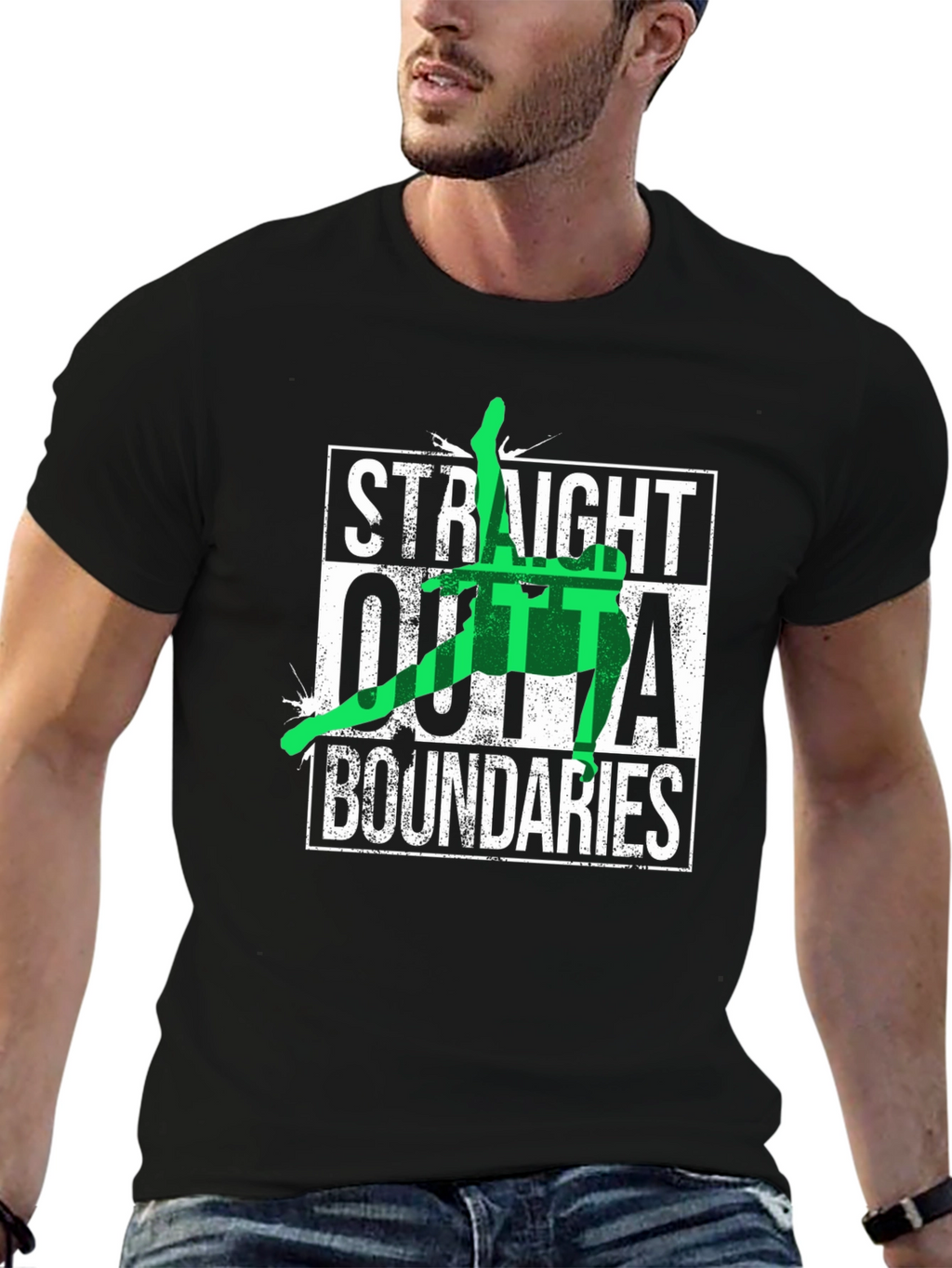 Straight Outta Boundaries Black T-Shirt