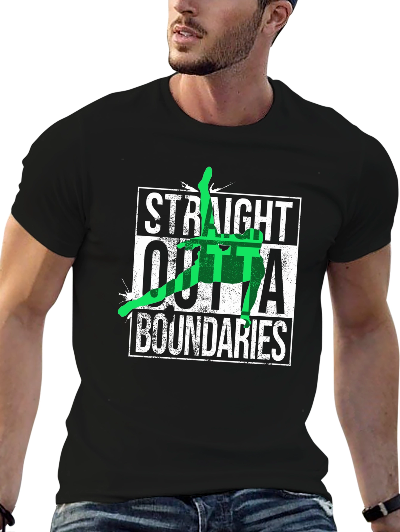 Straight Outta Boundaries Black T-Shirt