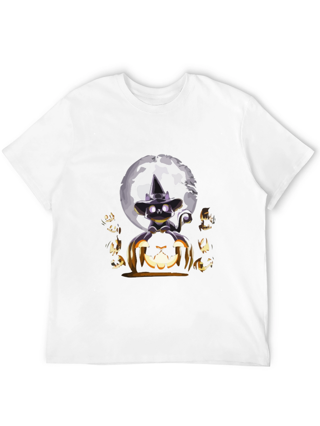 Halloween Cat & Pumpkin T-Shirt