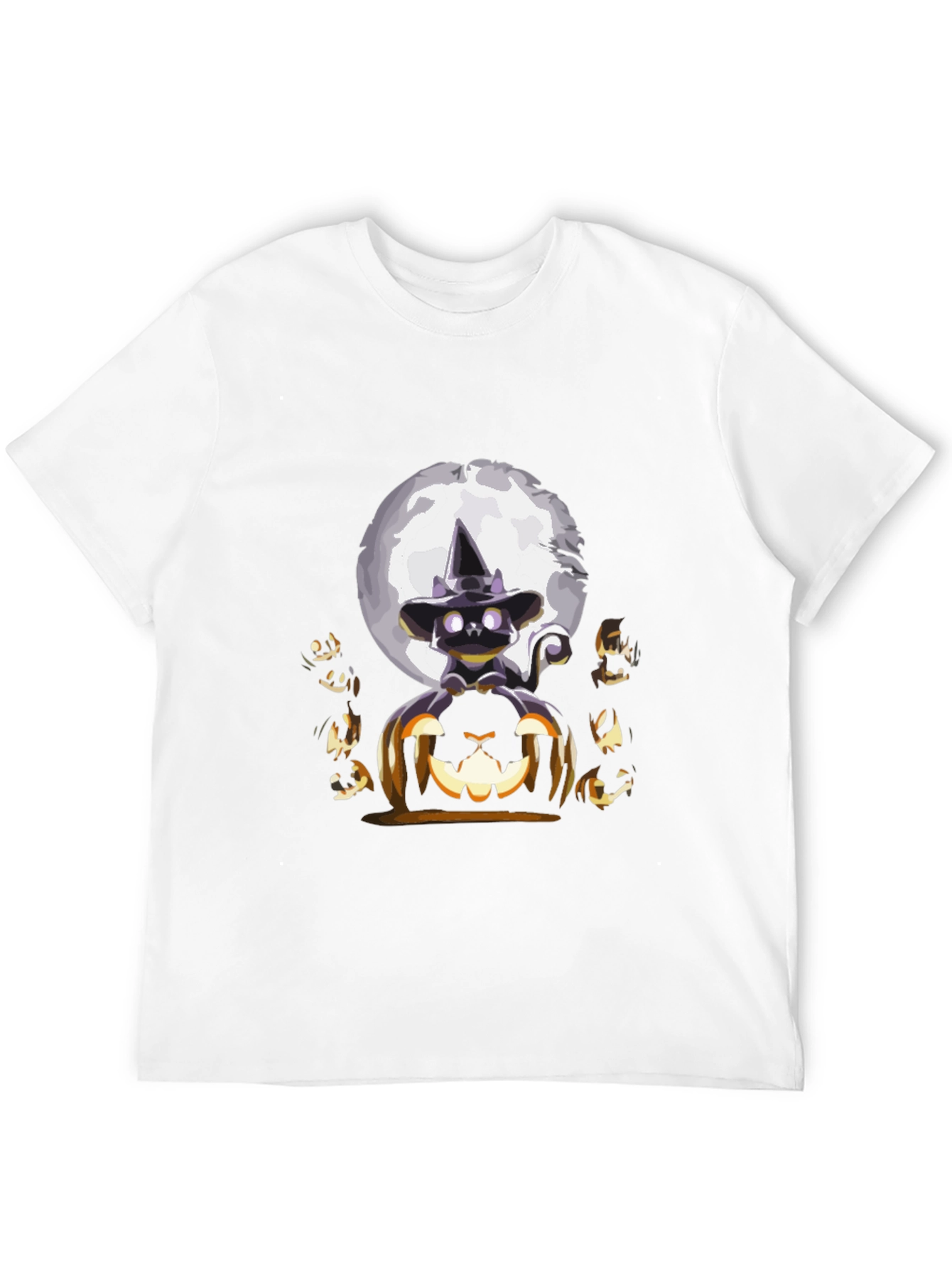 Halloween Cat & Pumpkin T-Shirt