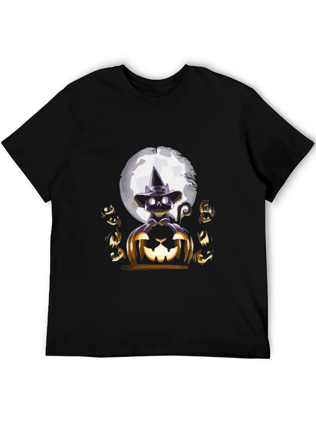 Halloween Cat & Pumpkin T-Shirt
