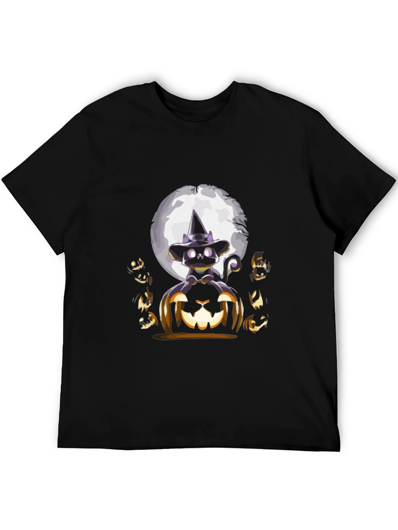 Halloween Cat & Pumpkin T-Shirt