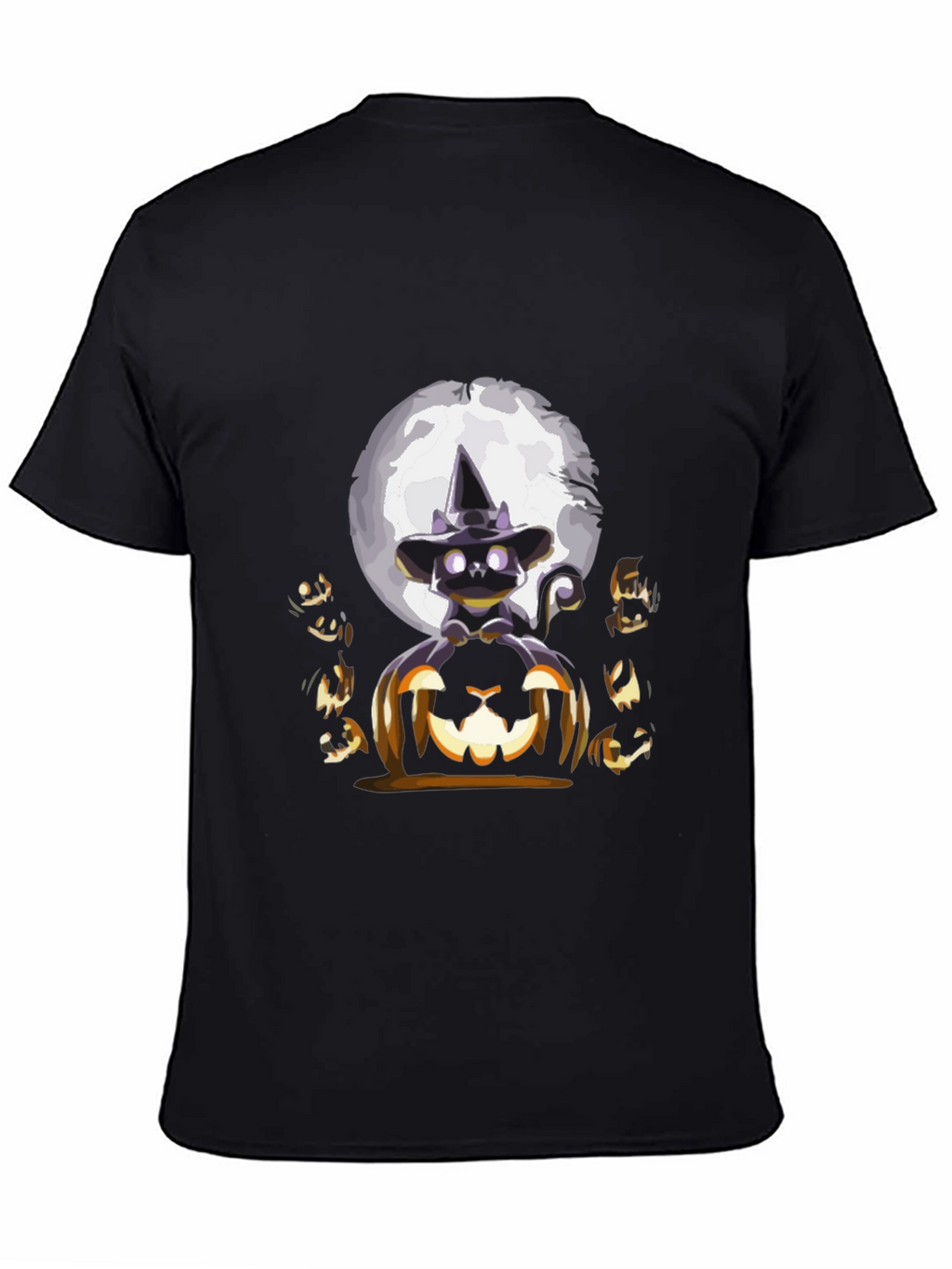 Halloween Cat & Pumpkin T-Shirt