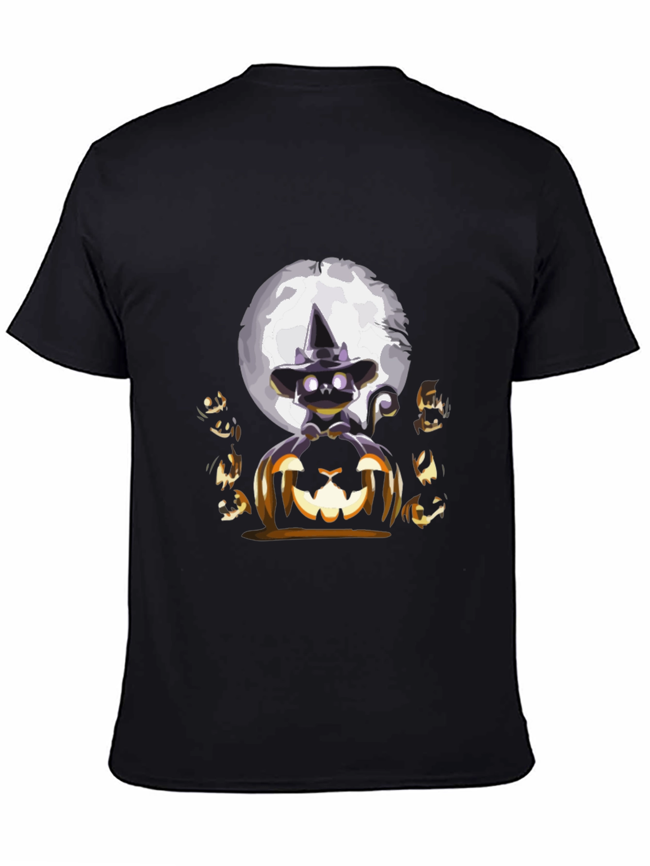 Halloween Cat & Pumpkin T-Shirt