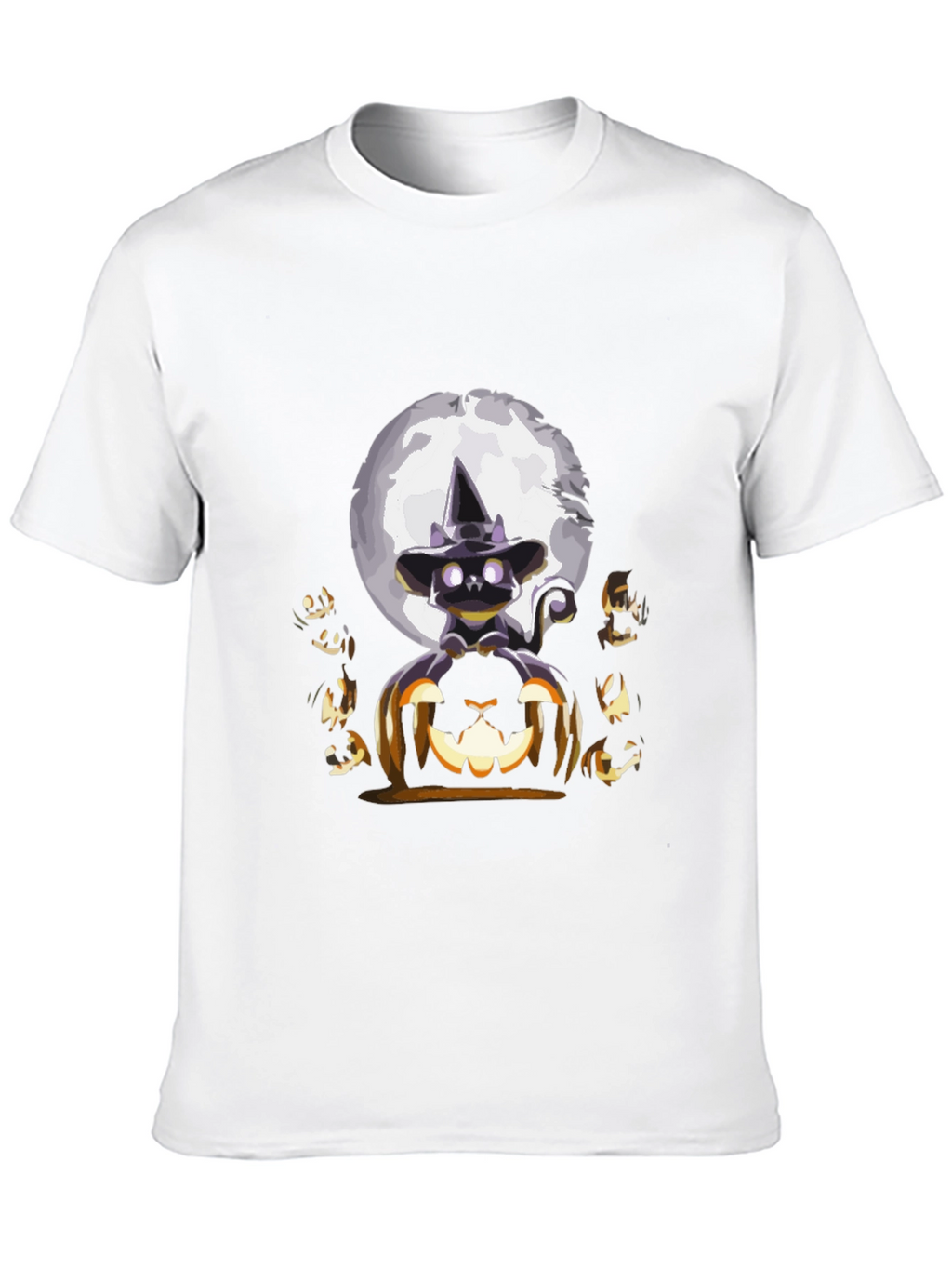 Halloween Cat & Pumpkin T-Shirt