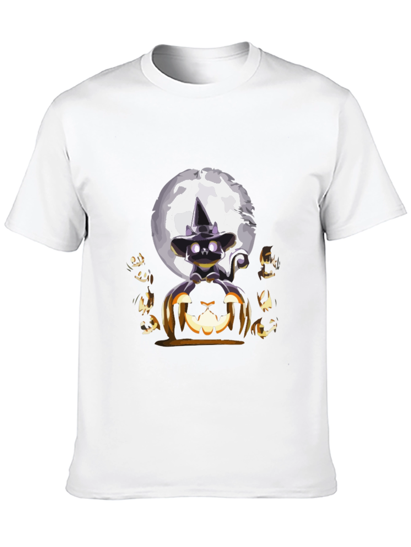 Halloween Cat & Pumpkin T-Shirt
