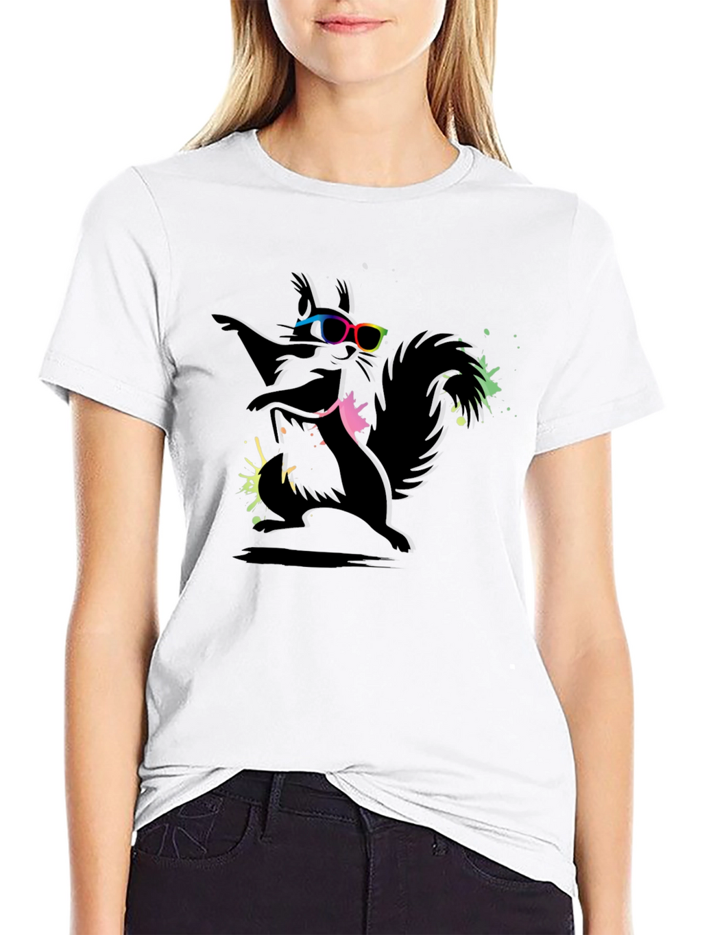Funky Squirrel Graphic Tee - Cool Design