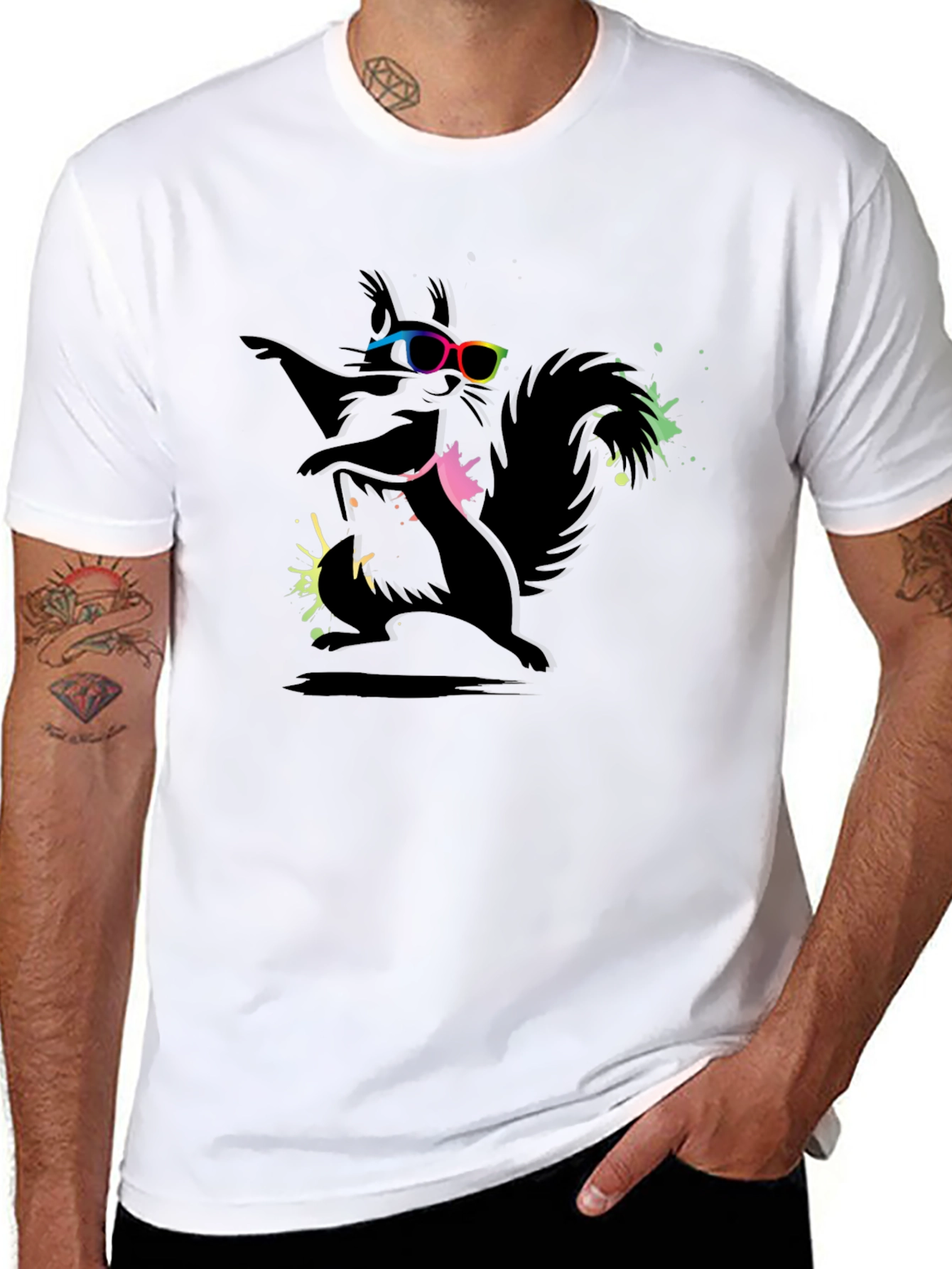 Funky Squirrel Graphic Tee - Cool Design