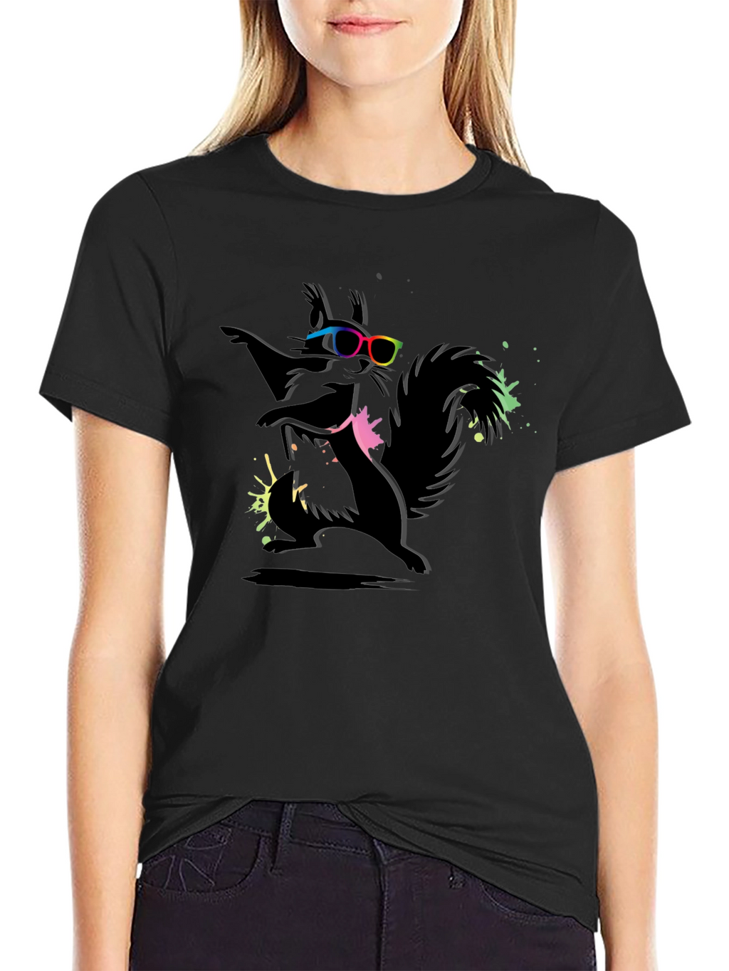 Funky Squirrel Graphic Tee - Cool Design