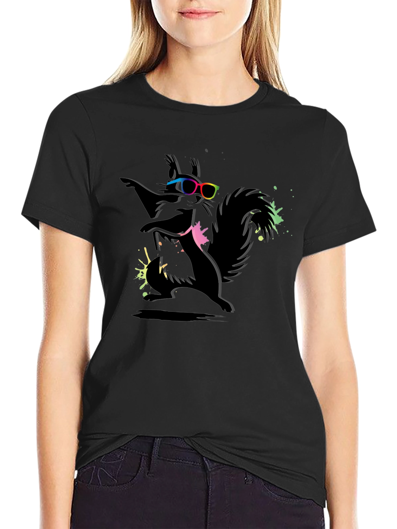 Funky Squirrel Graphic Tee - Cool Design
