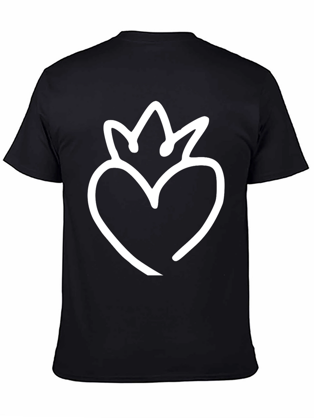 Heart Crown Graphic Tee - Black
