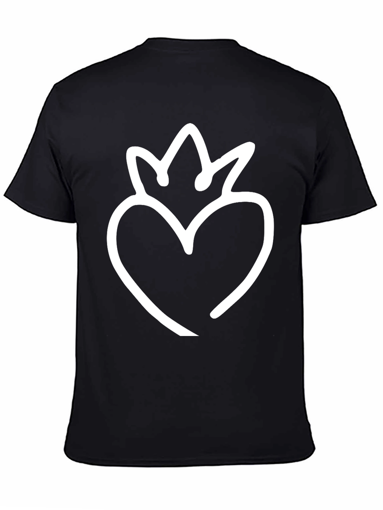 Heart Crown Graphic Tee - Black