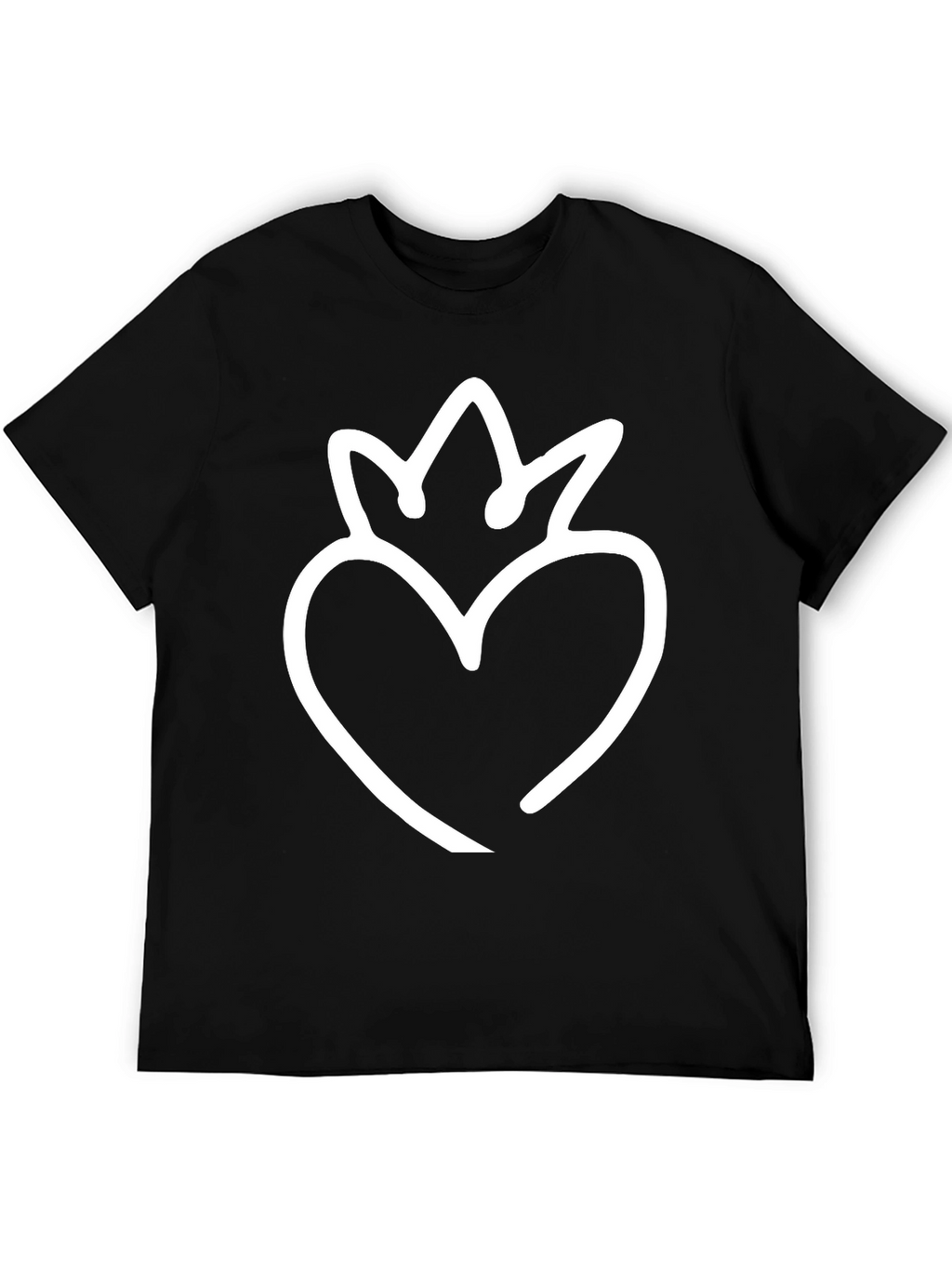 Heart Crown Graphic Tee - Black