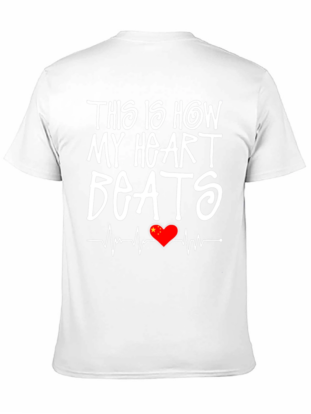 Heart Beats China Flag Graphic Tee