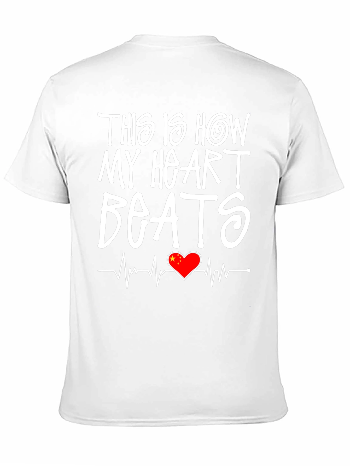 Heart Beats China Flag Graphic Tee
