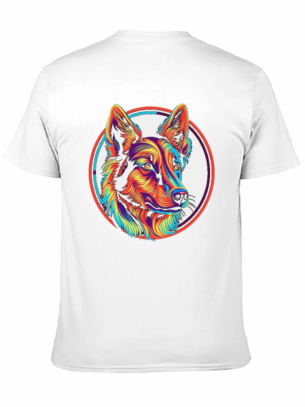 Psychedelic Dog Graphic T-Shirt