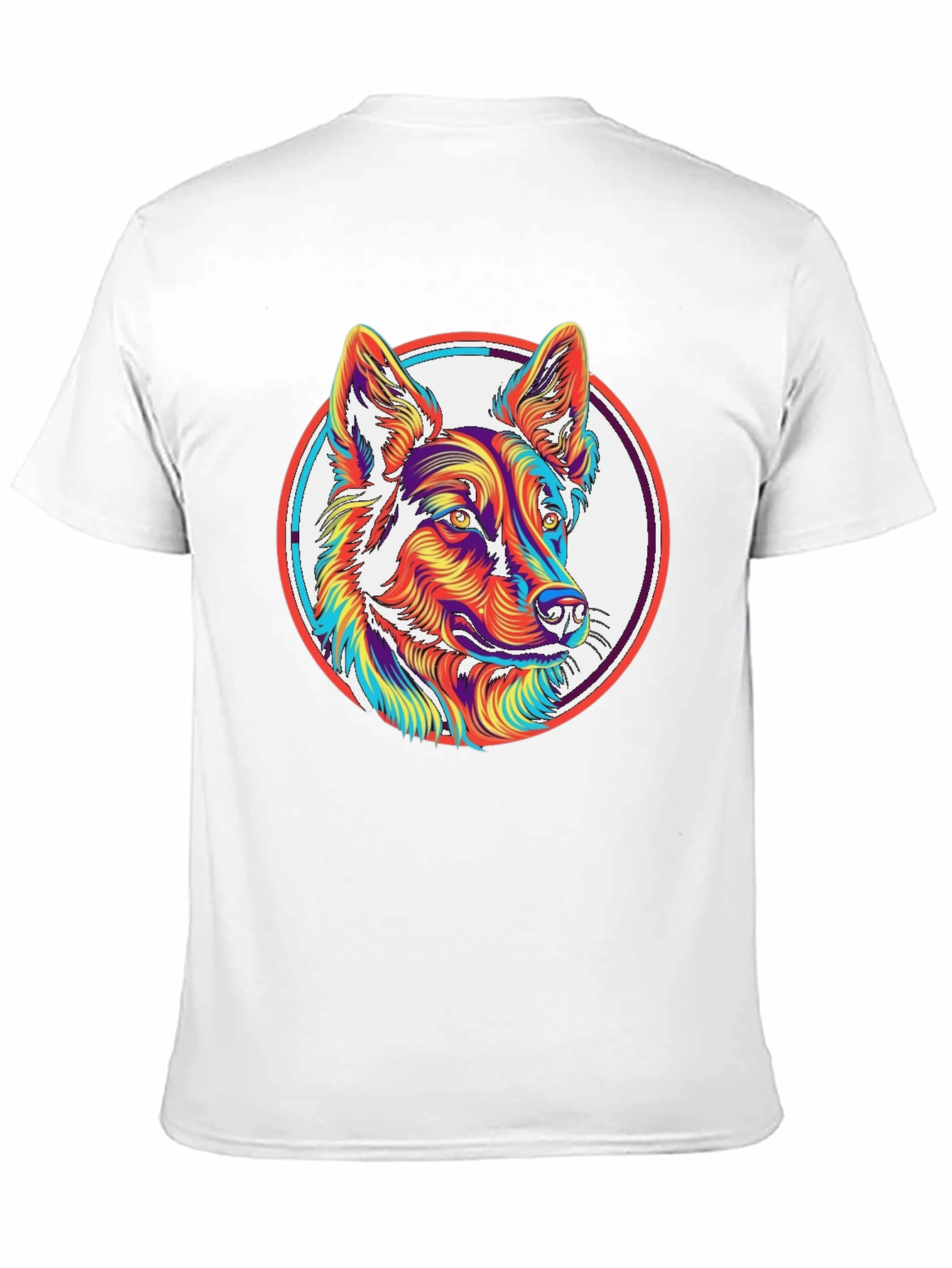 Psychedelic Dog Graphic T-Shirt