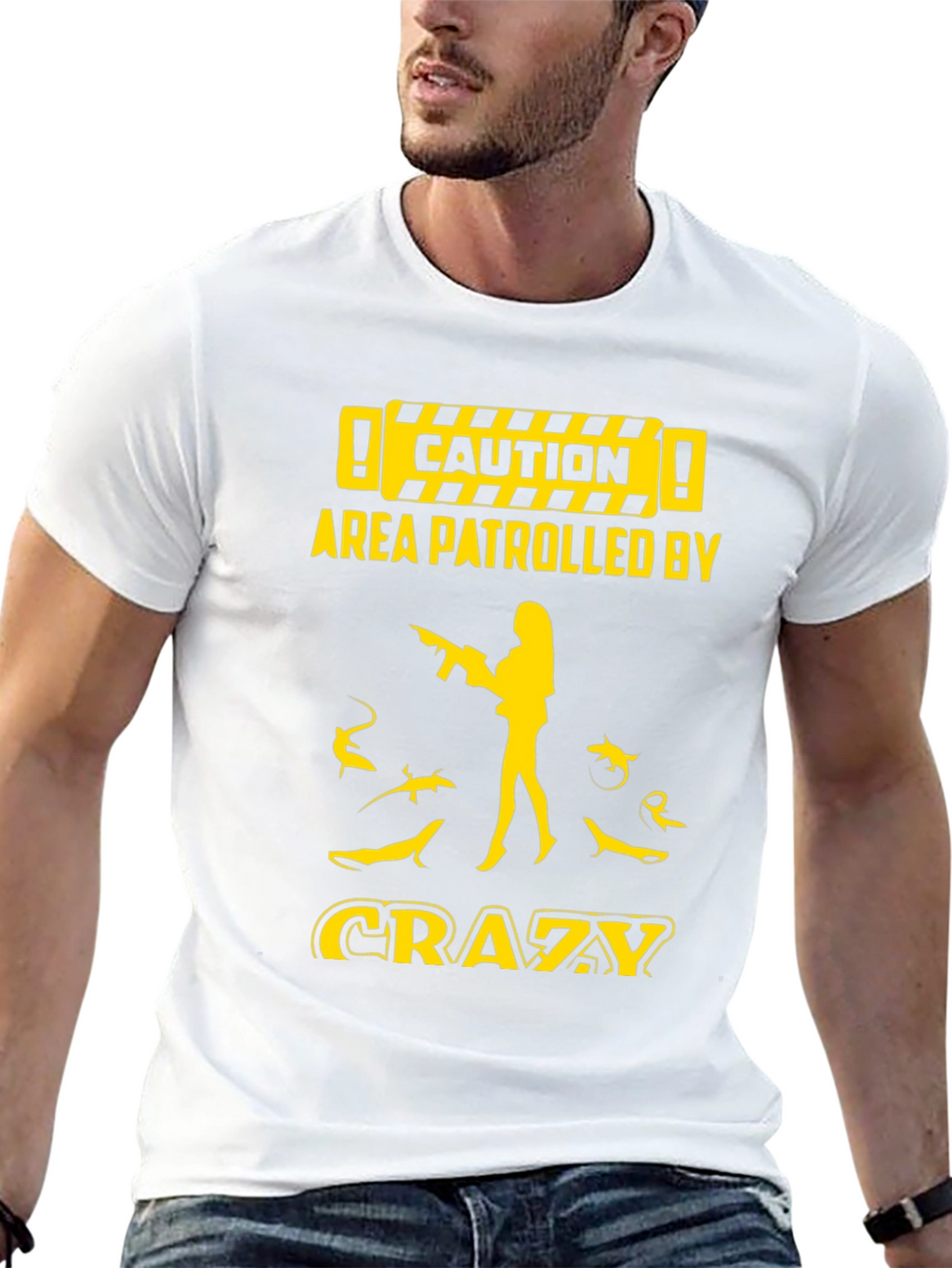 Caution Crazy Shark Lover Graphic Tee
