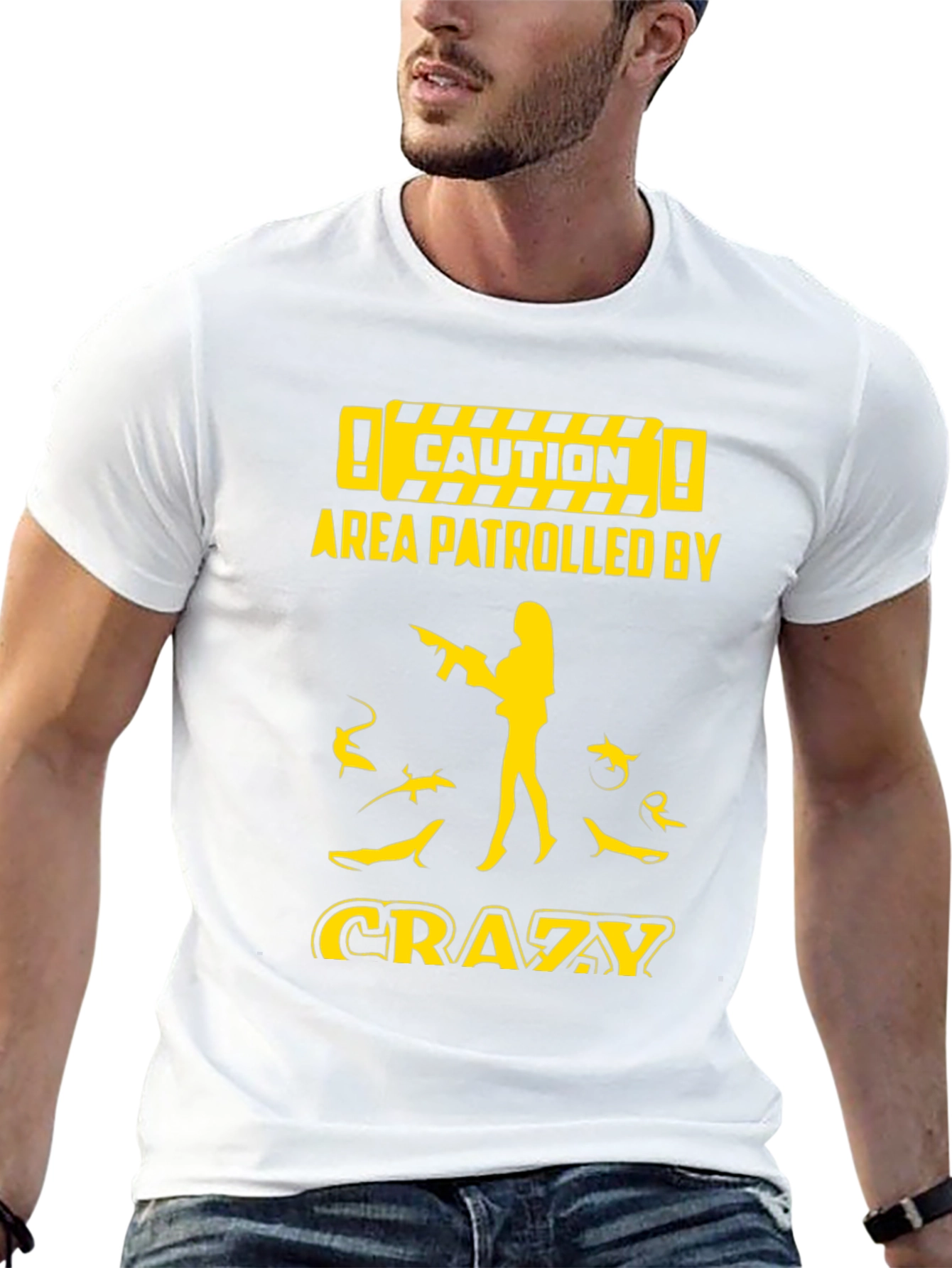 Caution Crazy Shark Lover Graphic Tee