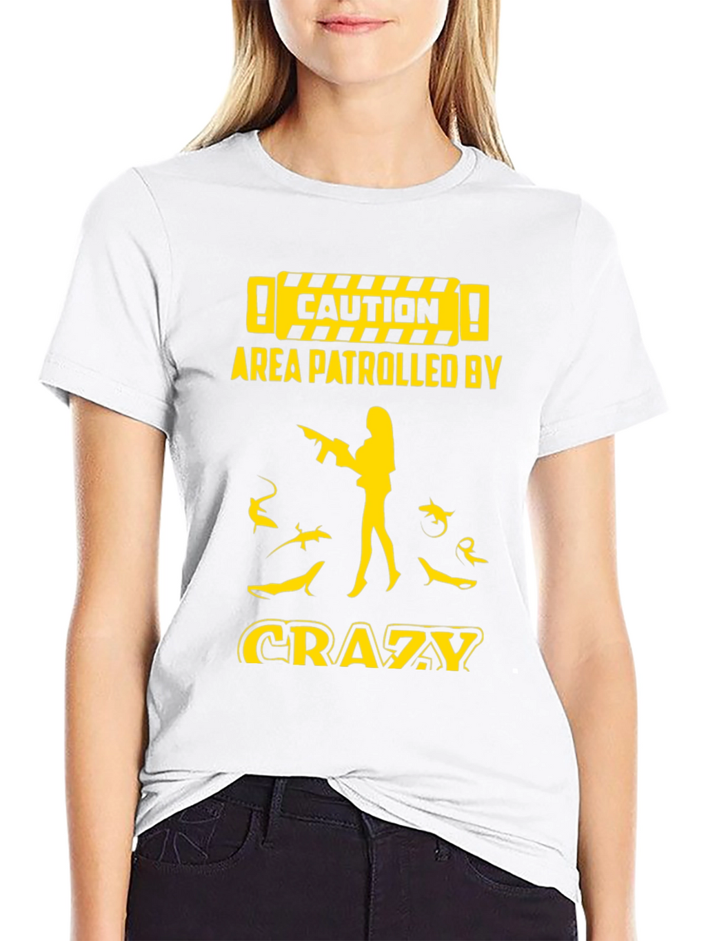 Caution Crazy Shark Lover Graphic Tee