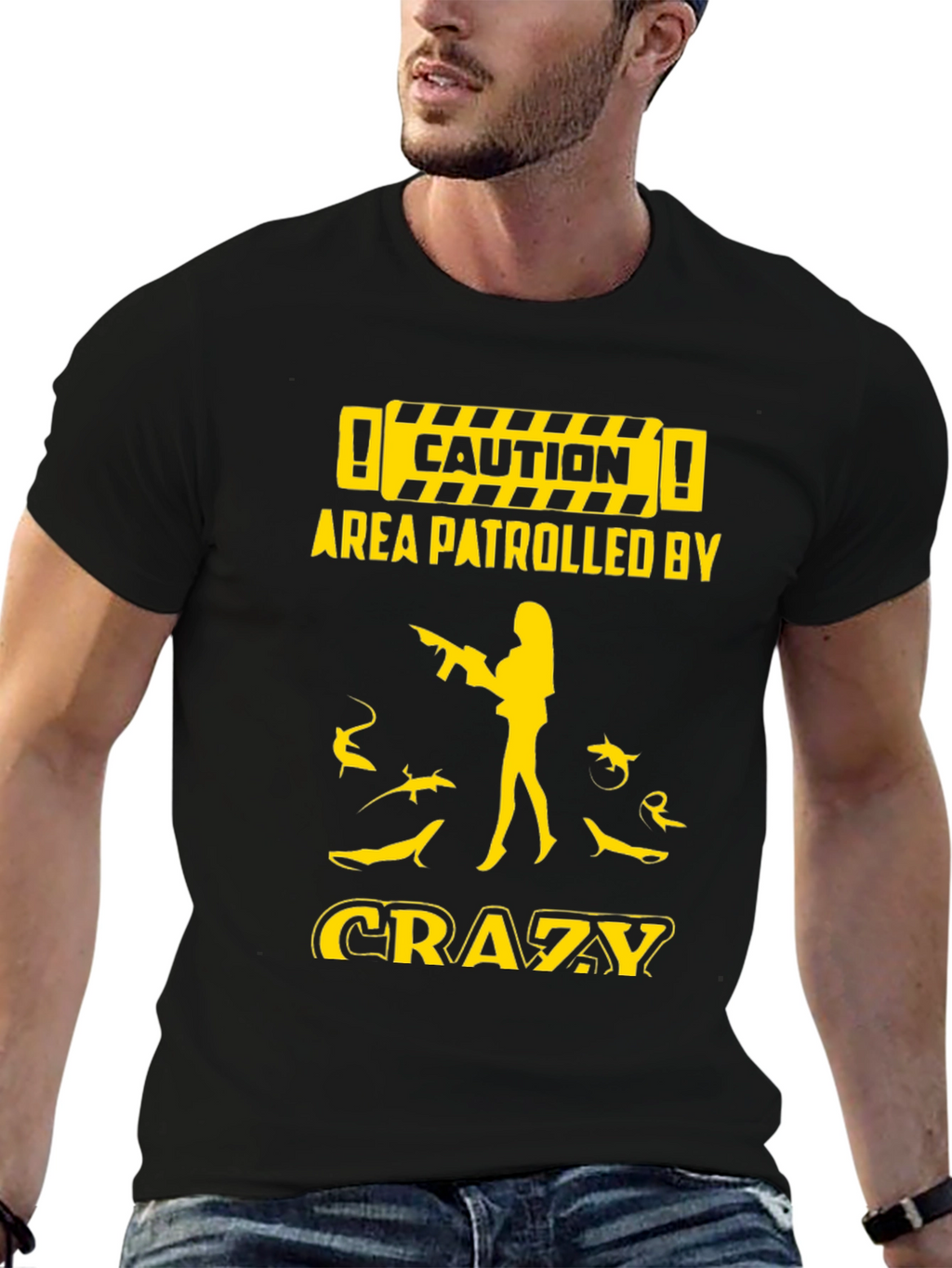 Caution Crazy Shark Lover Graphic Tee