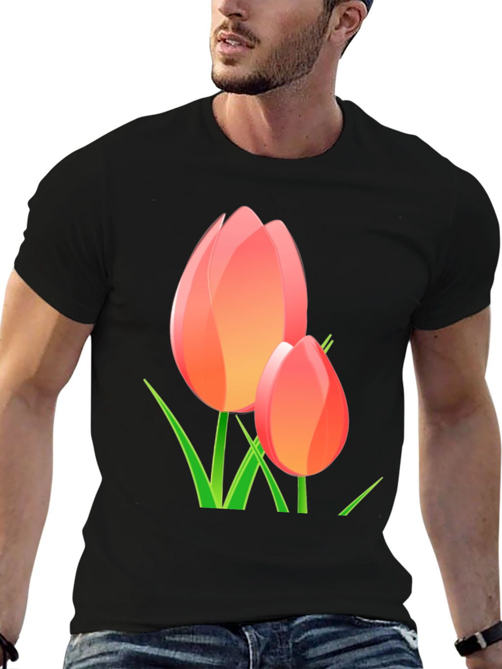 Black Tulip Graphic Tee