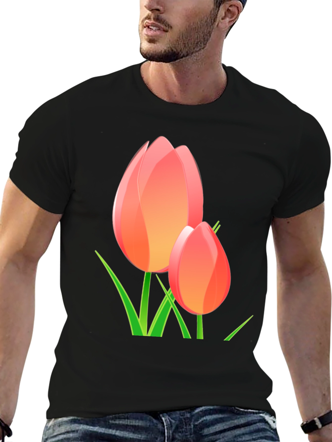 Black Tulip Graphic Tee