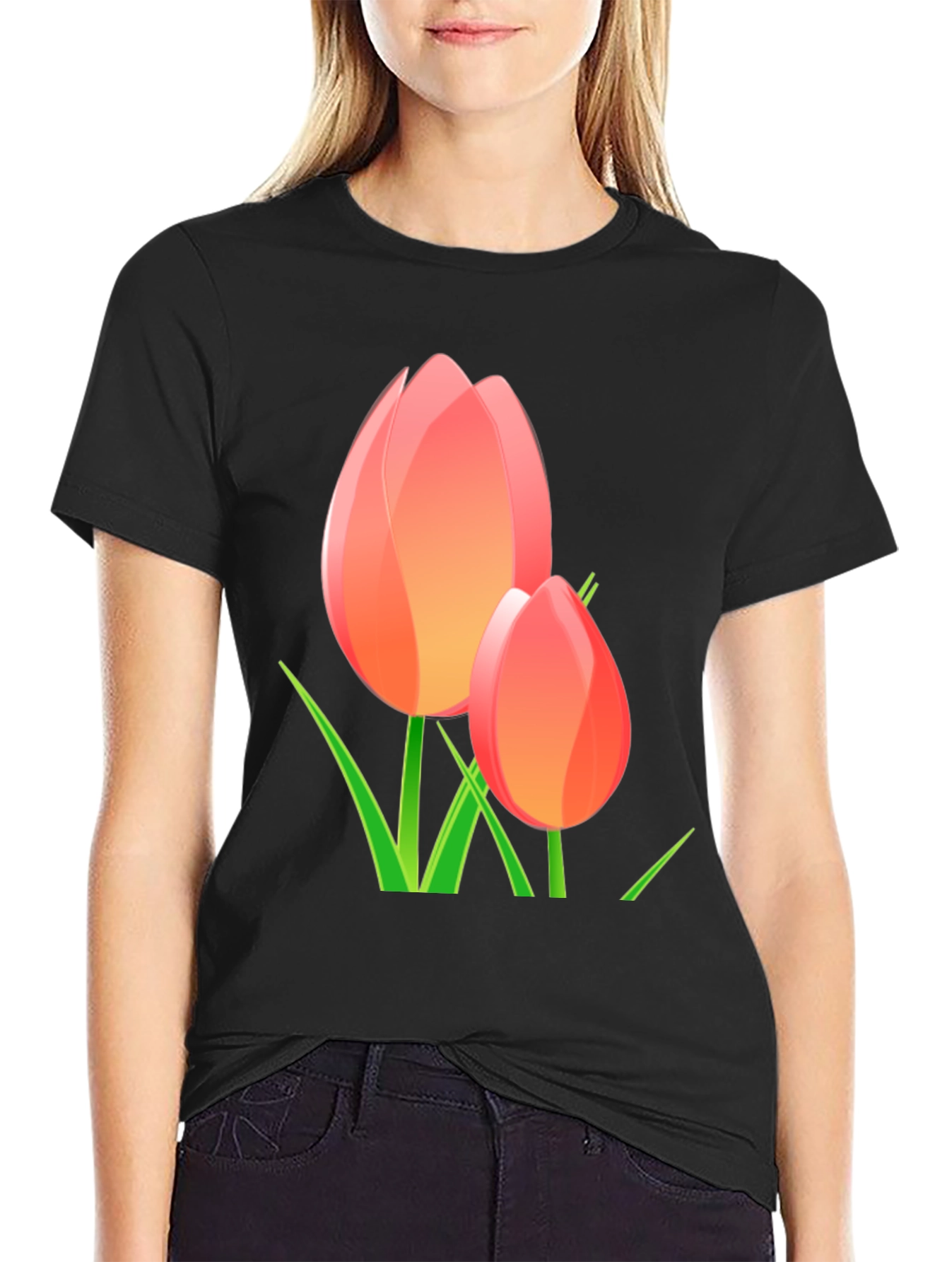 Black Tulip Graphic Tee