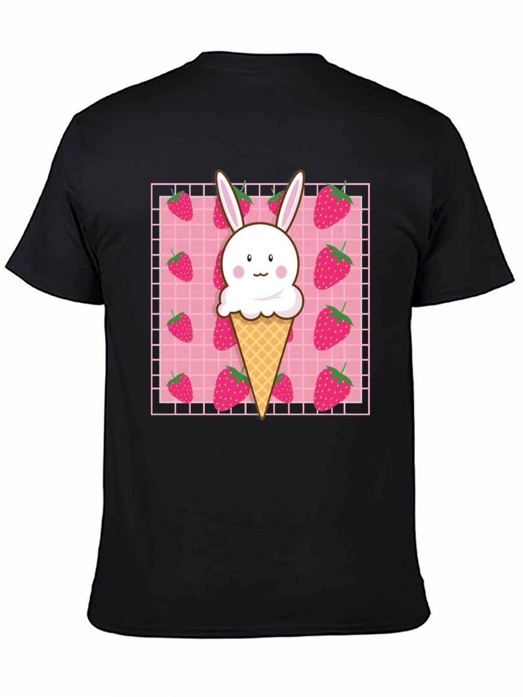 Kawaii Strawberry Bunny Ice Cream T-Shirt
