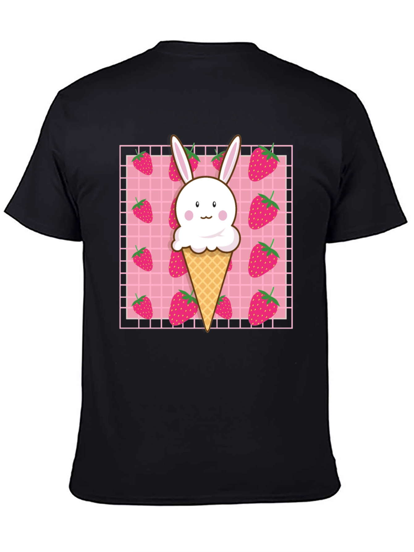 Kawaii Strawberry Bunny Ice Cream T-Shirt