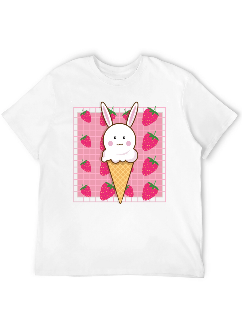 Kawaii Strawberry Bunny Ice Cream T-Shirt