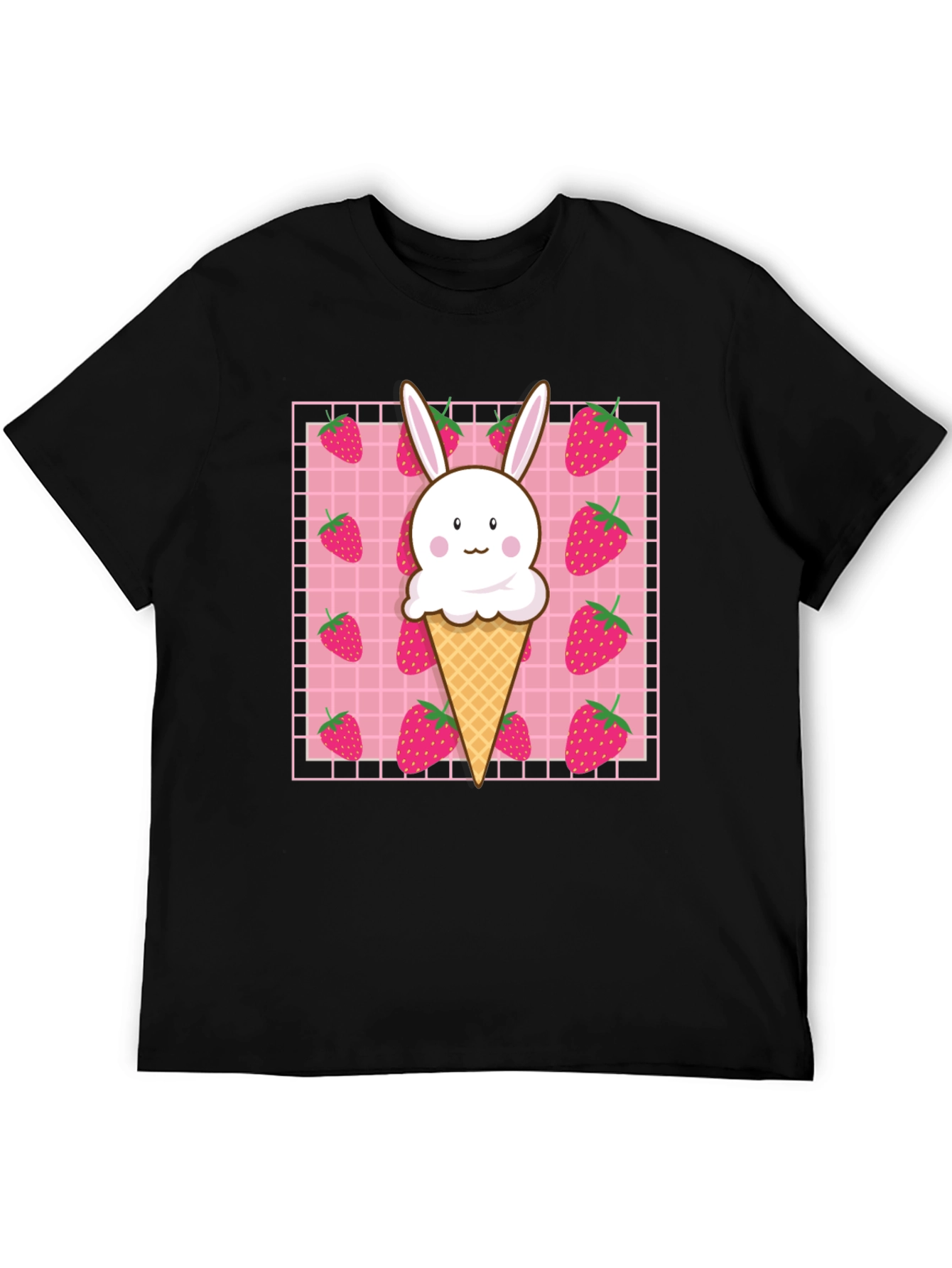 Kawaii Strawberry Bunny Ice Cream T-Shirt