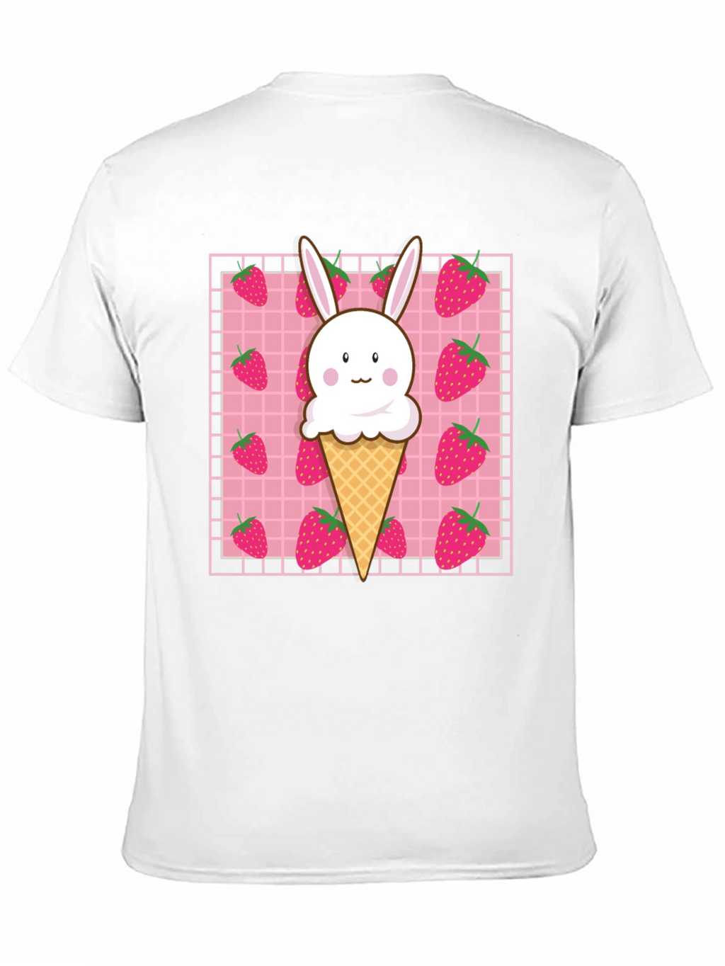 Kawaii Strawberry Bunny Ice Cream T-Shirt