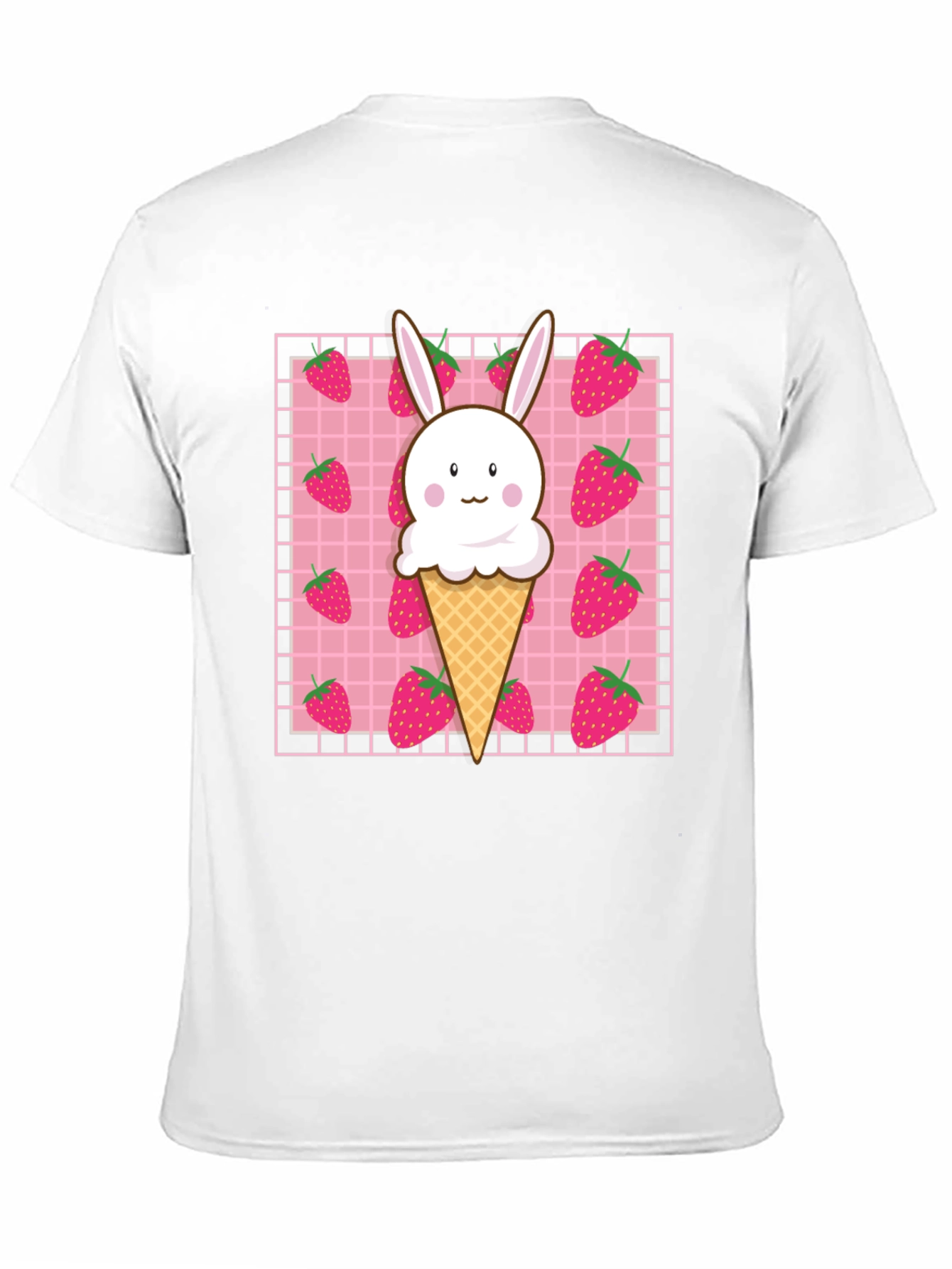 Kawaii Strawberry Bunny Ice Cream T-Shirt