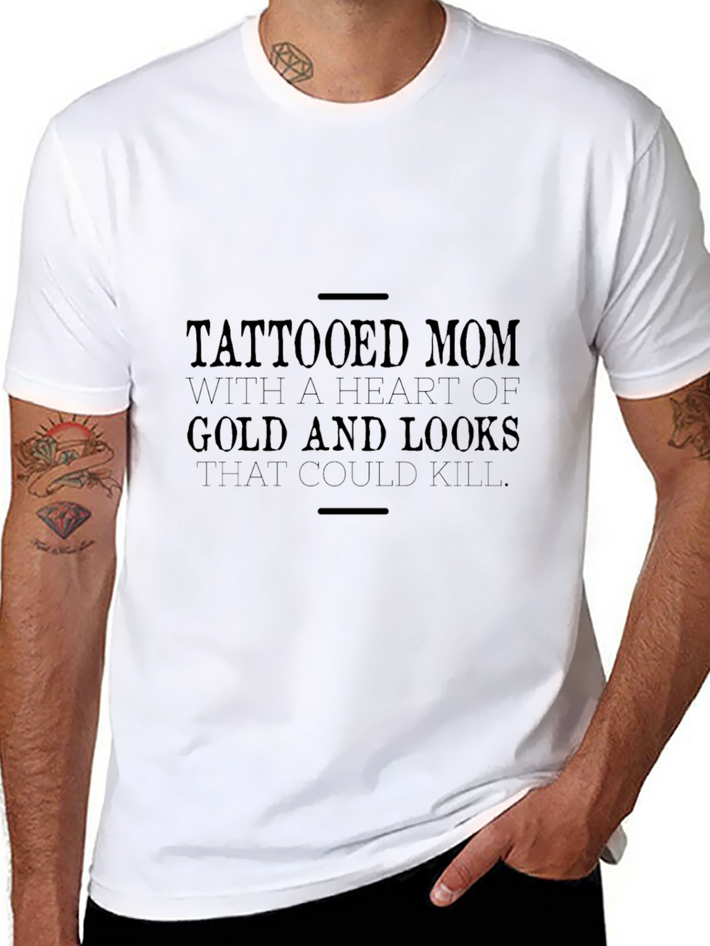Tattooed Mom Graphic Tee - Heart of Gold