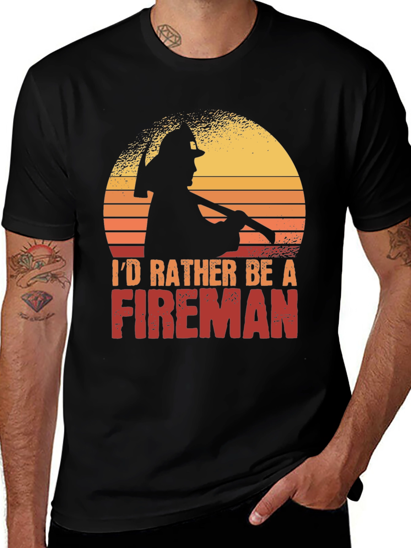 Id Rather Be a Fireman T-Shirt
