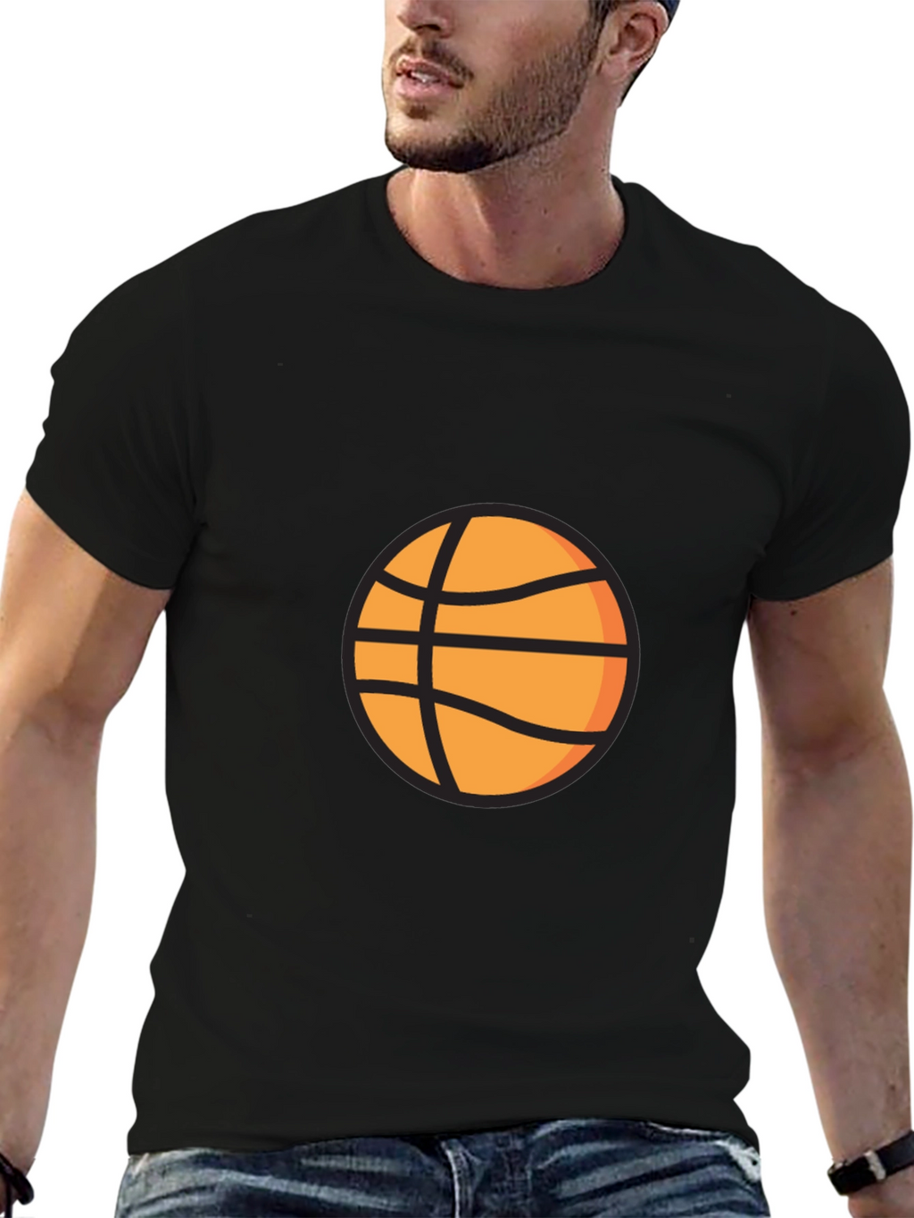 Black Basketball Graphic Tee - Casual Style